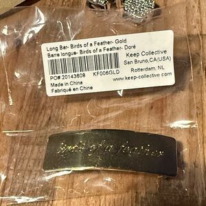 Keep Collective Gold Long Bar “birds of a feather”